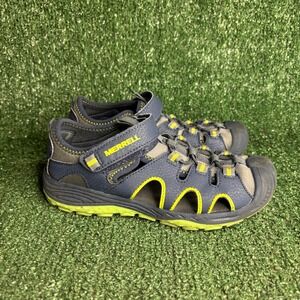Merrell Hydro Choprock Hook Loop Hiking Water Sandal Blue Lime Kids Boys Size 2M
